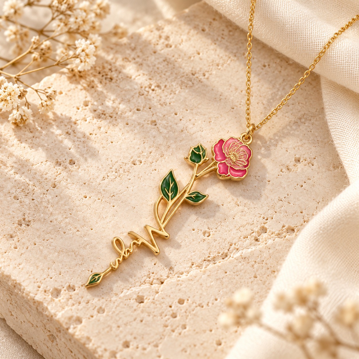 Doğum Çiçeği Kolye — Parmas Design kişiye özel ürün