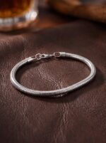 Spiral Örgü Erkek Çelik Zincir Hediye Maskülen Bileklik 6mm 01891 - Görsel 8